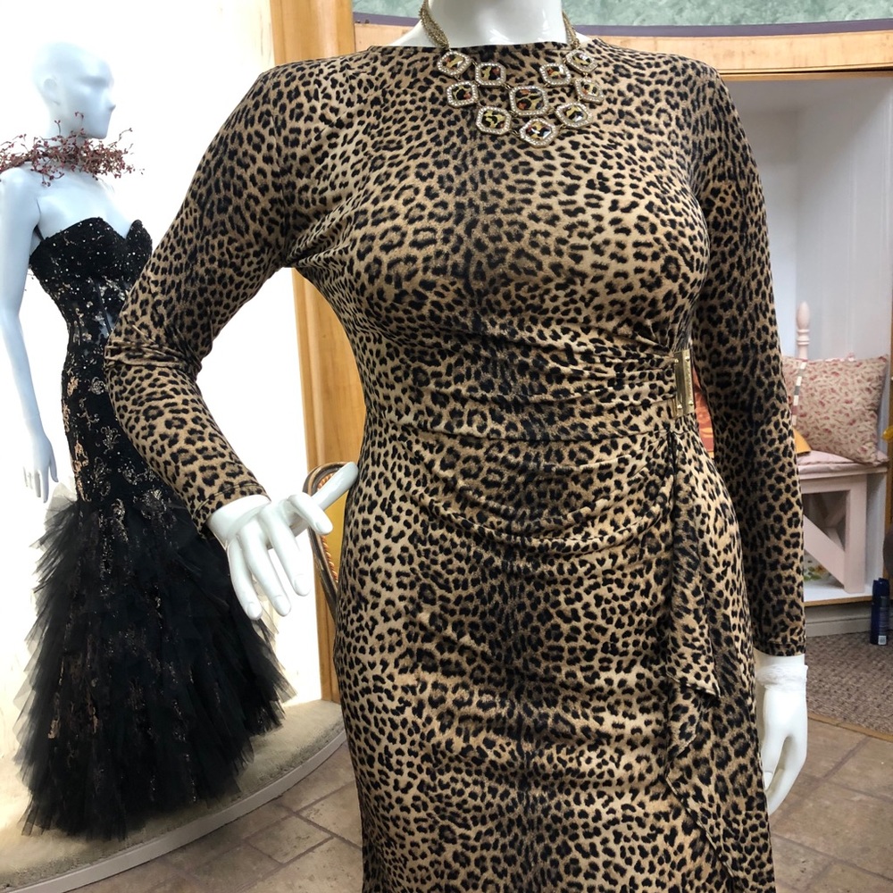 Michael Kors leopard Dress and leopard necklace